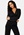 BUBBLEROOM Zaria ruched button top Black bubbleroom.se