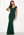 Goddiva Bardot Pleat Maxi Dress Emerald bubbleroom.se