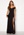Goddiva Bardot Pleat Maxi Split Dress Black bubbleroom.se