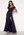 Goddiva Bardot Pleat Maxi Split Dress Navy bubbleroom.se