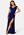 Goddiva Bardot Pleat Maxi Split Dress Royal Blue bubbleroom.se