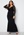 Goddiva Curve Long Sleeve Lace Trim Maxi Dress Black bubbleroom.se