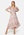 Goddiva Embroidered Lace 3/4 Sleeve Midi Dress Blush bubbleroom.se