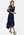 Goddiva Embroidered Lace 3/4 Sleeve Midi Dress Navy bubbleroom.se
