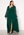 Goddiva Curve Long Sleeve Chiffon Maxi Curve Dress Green bubbleroom.se