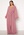 Goddiva Curve Long Sleeve Chiffon Maxi Curve Dress Dusty Pink bubbleroom.se