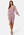Goddiva Long Sleeve Chiffon Rouched Midi Dress Dusk bubbleroom.se