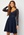 Goddiva Long Sleeve Lace Skater Dress Navy bubbleroom.se