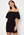 John Zack Bardot Puff Sleeve Mini Dress Black bubbleroom.se