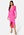 John Zack Long Sleeve Rouch Dress Hot Pink bubbleroom.se