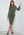 John Zack Long Sleeve Rouched Midi Dress Khaki bubbleroom.se