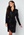 John Zack Sequin Long Sleeve Rouch Mini Dress Black bubbleroom.se