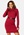 Object Collectors Item Thess L/S Knit Dress Red Dahlia bubbleroom.se