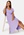 Trendyol Saga Flounce Wrap Dress Lilac bubbleroom.se