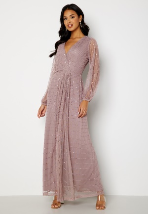 Billede af AngelEye Long Sleeve Sequin Dress Lavender XS (UK8)