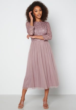 Billede af AngelEye Sequin Bodice Mid Dress Lavender XS (UK8)