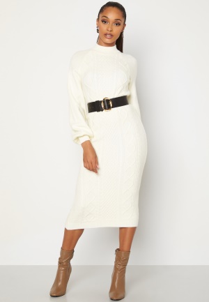 BUBBLEROOM Aisha knitted dress White XL