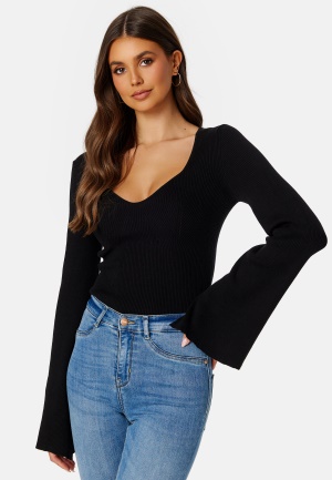 BUBBLEROOM Alime Knitted Top Black L