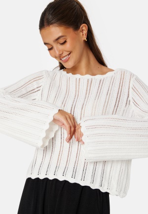 BUBBLEROOM Aline Knitted Top Offwhite L