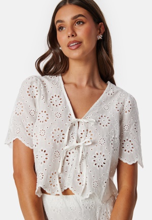 Image of BUBBLEROOM Broderie Anglaise Blouse White XL