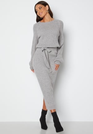BUBBLEROOM Amira knitted dress Grey melange S