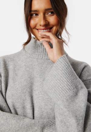Image of BUBBLEROOM Betina Turtleneck Sweater Grey melange XL