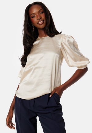BUBBLEROOM Dasha Satin Blouse Champagne XL