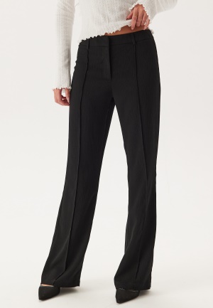 BUBBLEROOM Flared Structured Suit Trousers Black 34