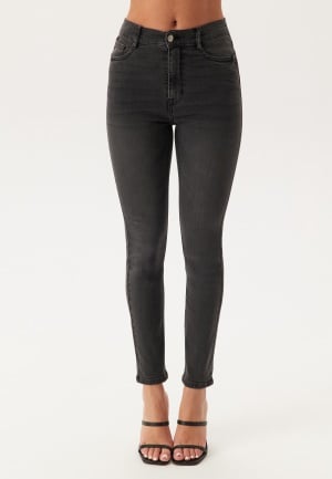 Läs mer om BUBBLEROOM High Ankle Superstretch Jeans Dark grey 34