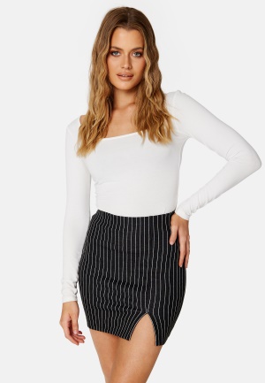 BUBBLEROOM Jen mini skirt Black / Striped XS