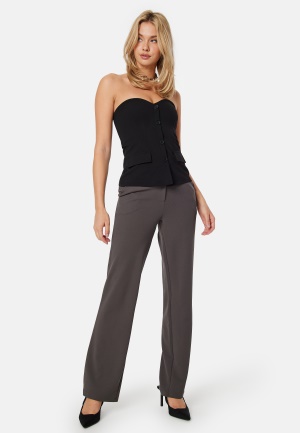 BUBBLEROOM Mayra Soft Suit Trousers Petite Dark grey 4XL