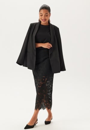 Läs mer om BUBBLEROOM Midi Lace Skirt Black 34