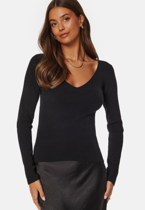 BUBBLEROOM Mira Knitted Top Black M