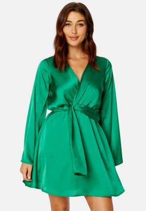 BUBBLEROOM Nichelle Knot front Dress Green L