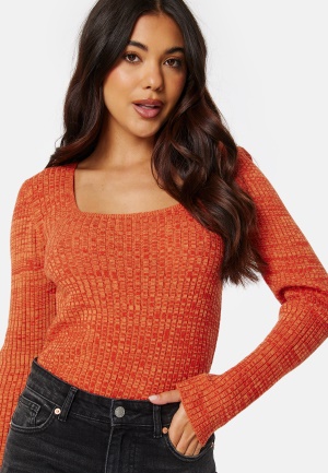 Image of BUBBLEROOM Noelle knitted top Orange S