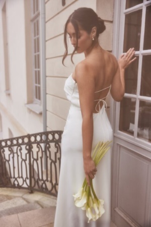 Bilde av Bubbleroom Occasion Bandeau Wedding Gown White 34