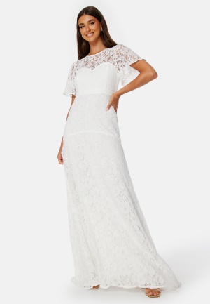 Läs mer om Bubbleroom Occasion Eliza Lace Wedding Gown White 46