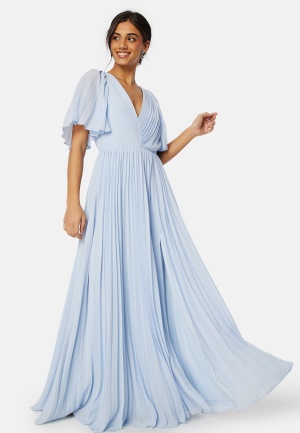 Bubbleroom Occasion Fiona Pleated Gown Light blue 42
