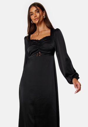 Läs mer om Bubbleroom Occasion Ginita Lace Insert Dress Black 36