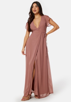 Bubbleroom Occasion Grienne Wrap Gown Old rose XS