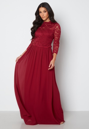 Bubbleroom Occasion Jolie Lace Gown Wine-red 34