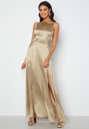 Bubbleroom Occasion Laylani Satin Gown Gold 44