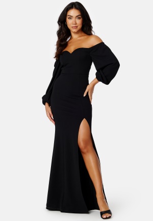 Bubbleroom Occasion Oprah Off Shoulder Gown Black 34