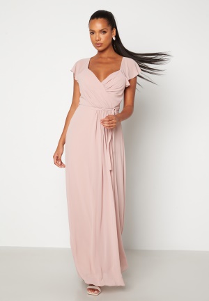 Bubbleroom Occasion Rosabelle Tie Back Gown Dusty pink 44
