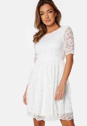 Bubbleroom Occasion Tinsey Lace Dress White 38