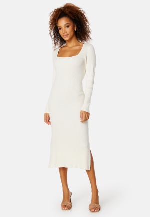 BUBBLEROOM Osminda knitted cut out dress Cream S