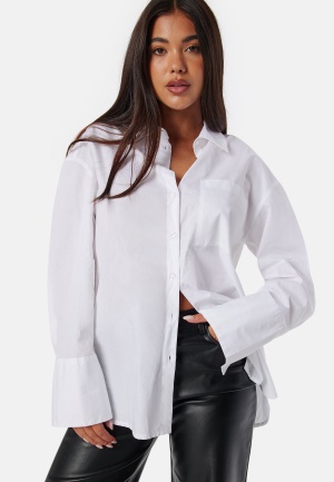 Läs mer om BUBBLEROOM Oversized Cotton Shirt White S