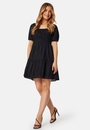 Bilde av Bubbleroom Short Sleeve Cotton Dress Black Xl