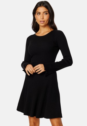 Image of BUBBLEROOM Quinn knitted dress Black S