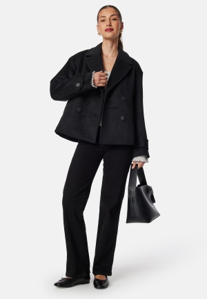 Läs mer om BUBBLEROOM Short Wool Blend Jacket Black L